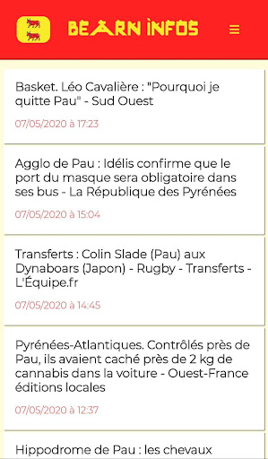 Android application Bearn Infos screenshort