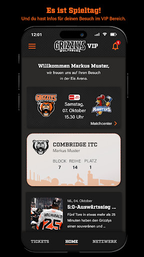 Android application Grizzlys Wolfsburg VIP screenshort