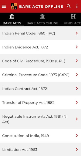 Latest Laws : Indian Bare Acts Screenshot 1 - AppWisp.com
