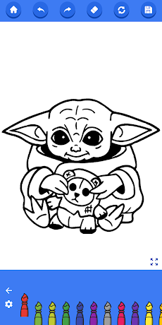 Baby Yoda Coloring Bookのおすすめ画像2