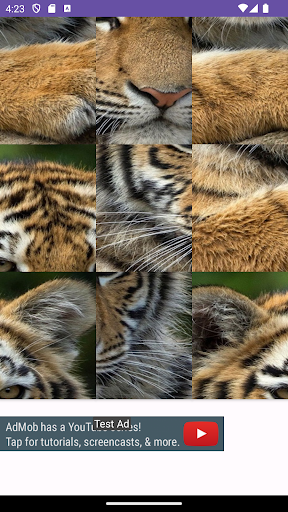 Cute Tiger Puzzle Screen 2