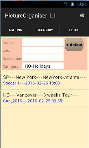 Android application PictureOrganiser screenshort