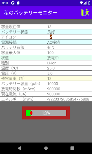 My BatteryMonitor Screen 3