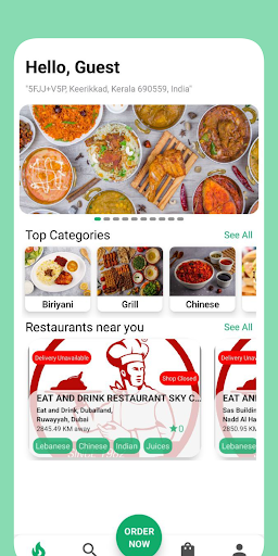 Android application Eat and Drink screenshort