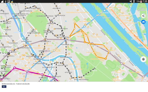 Public transport map Vienna