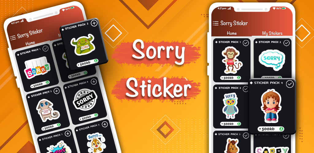 Sorry program. Sorry Sticker. Sorry Stick.