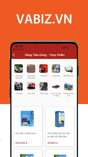 Android application Vabiz screenshort
