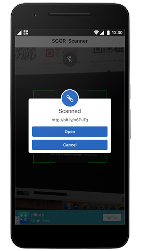 SGQR - QR and Barcode Scanner Screen 2