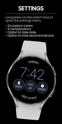 JHW Digital Thin: Watch face Screen 3