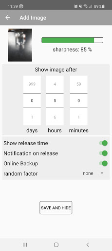 time lock for images Screen 2