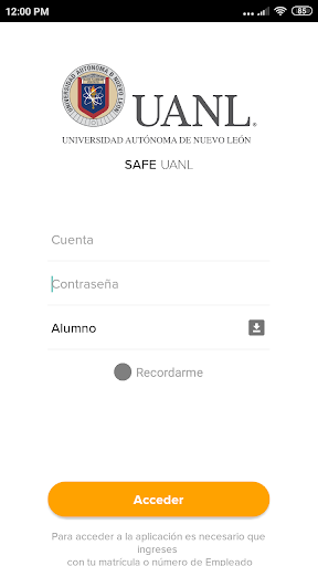 Android application Safe UANL screenshort
