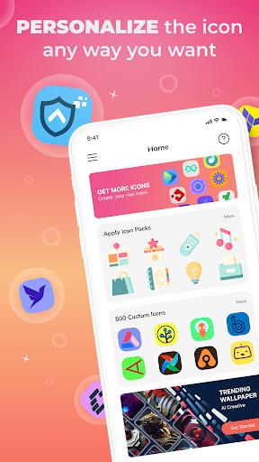 Android application White Icon Pack: Customize App screenshort