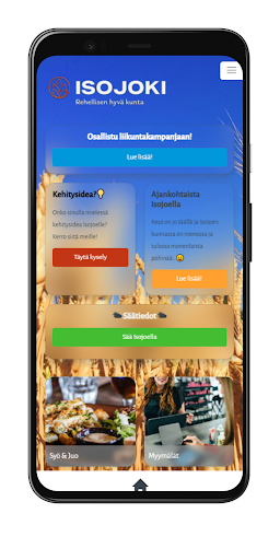 Android application Isojoen kunta screenshort