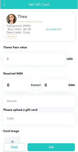 YunCard: Sell Gift Cards Screen 2