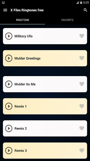 X Files Ringtone Screen 2
