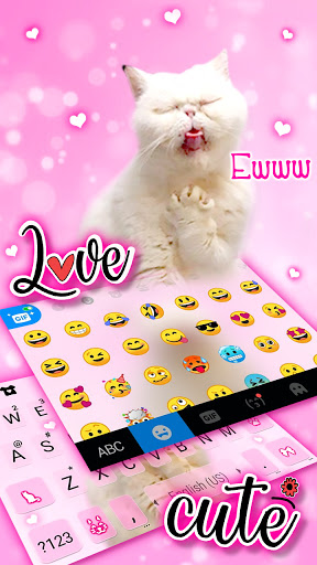Funny Crazy Cat Keyboard Backg Screen 3