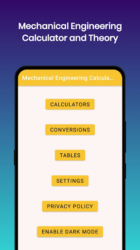 Android application Mechanical Engineer Calculator screenshort