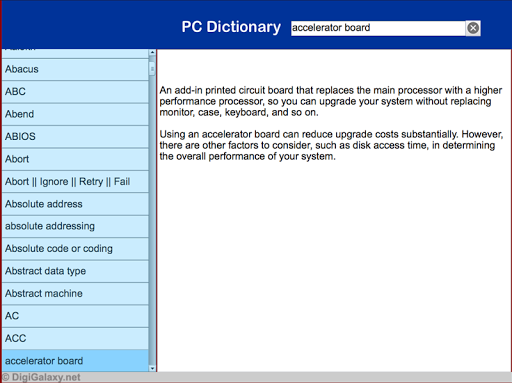 Computer Dictionary: Offline C Screen 2
