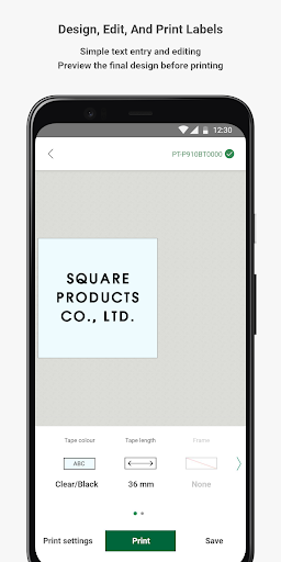 Screenshot of P-touch Design&Print 2