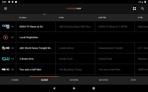 Screenshot of Citizens Fiber