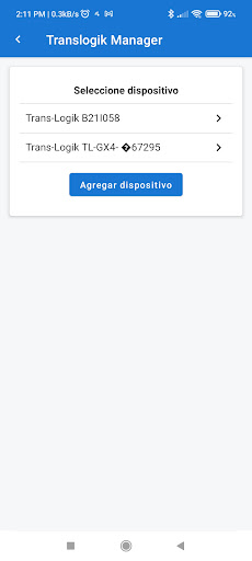 Android application Translogik Manager screenshort