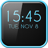 Black Digital Clock Widget icon