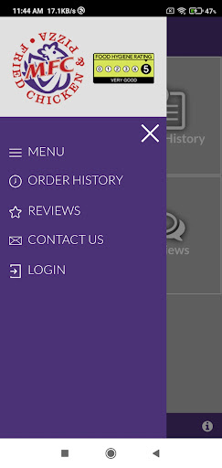 Android application MFC Pizza & Fried Chicken screenshort