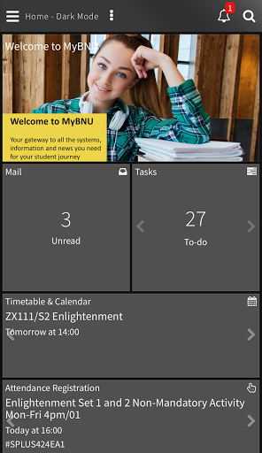 MyBNU Screen 2