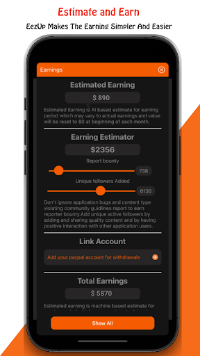 EezUp: Earn Learn & Entertain Screen 2