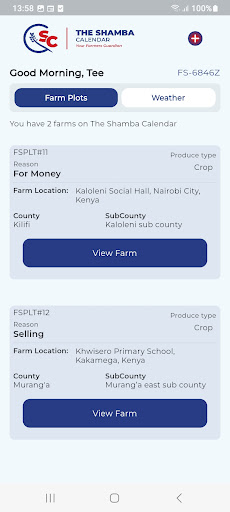 The Shamba Calendar for Farmer Screen 2
