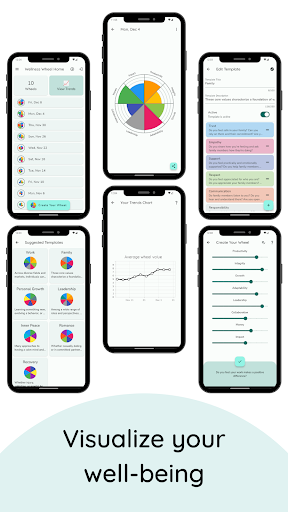 Android application Wellness Wheel screenshort