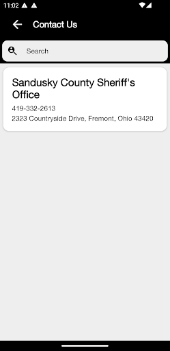 Sandusky County Sheriff Office Screen 2
