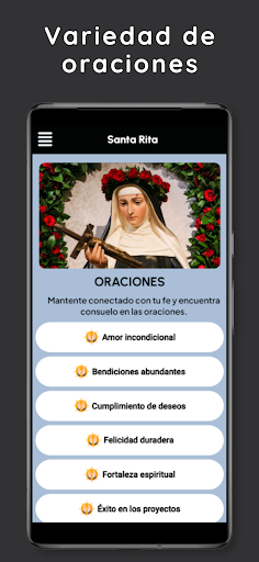 Android application Oraciones a Santa Rita screenshort
