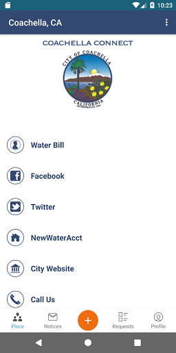 Android application Coachella Connect screenshort
