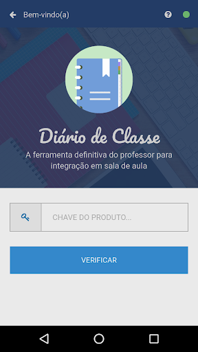 Android application Diário de Classe screenshort