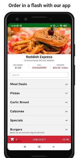 Android application Reddish Express screenshort
