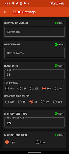 ELOC Listener Control Panel Screen 3