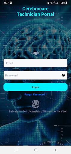 Android application Cerebrocare Technician screenshort