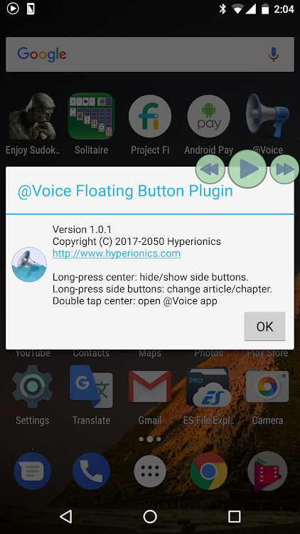 @Voice Floating Button Plugin - 1.4.0 - (Android)
