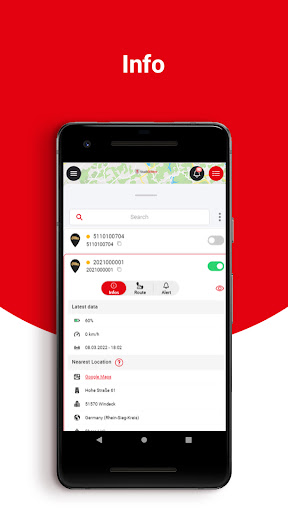 Android application SR Autoalarm screenshort