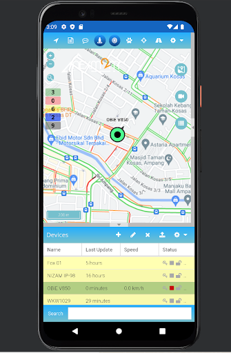 NexM2M GPS Vehicle Tracking Screen 2