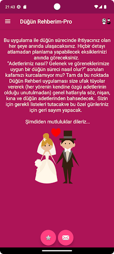 Android application Düğün Rehberim - Pr screenshort