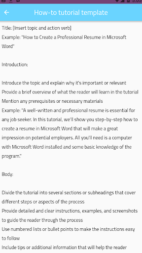 Write Boost: Content Templates Screen 2