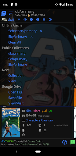 dbsCOMICSdb Screen 2