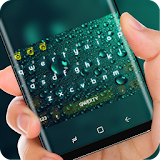 Green Water Droplet Glass Keyboard Skin Raindrop icon