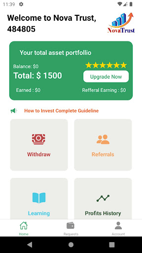 Android application Nova Trust screenshort