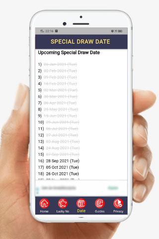 Date 2022 special draw 4d 2022