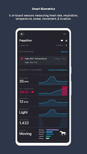 Android application Equimetrics V-PRO screenshort