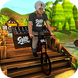 Cattle Farm Milk Delivery Bicycle 3D icon