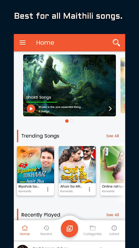 Android application Avnija Music - Maithili songs screenshort